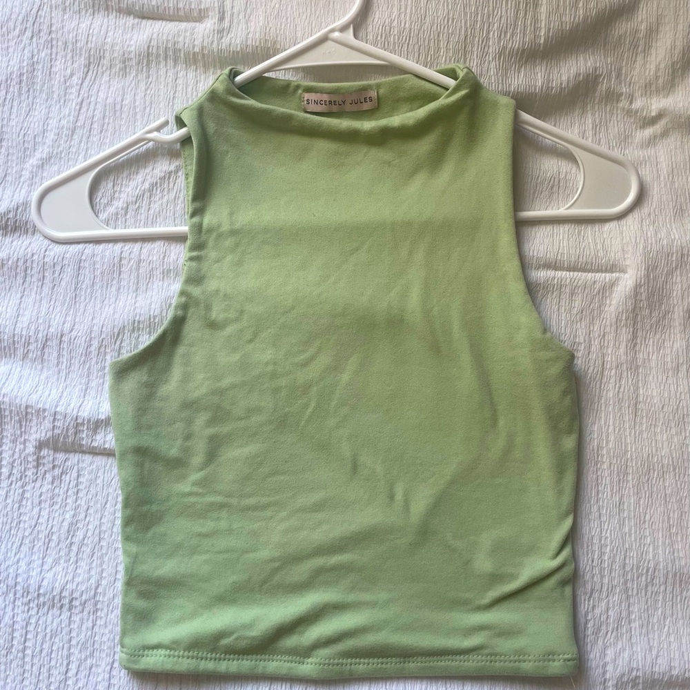 Green sleeveless top